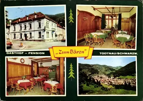 Ak Todtnau im Südschwarzwald, Gasthof-Pension Zum Bären, Panorama