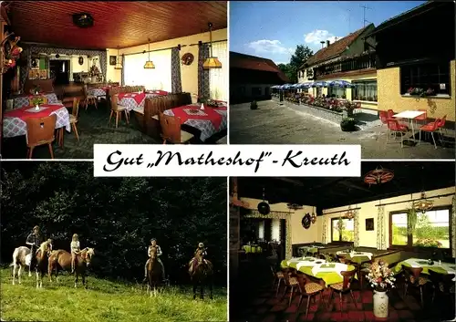 Ak Kreuth am Tegernsee Oberbayern, Gut Matheshof, Reiter