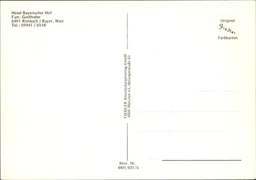 Ak Rimbach in der Oberpfalz Bayern, Hotel Bayer. Hof, Metzgerei, Panorama