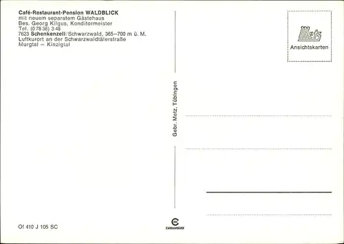 Ak Schenkenzell im Schwarzwald, Pension Waldblick