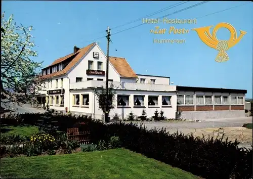 Ak Hummersen Lügde im Weserbergland, Hotel-Restaurant Zur Post