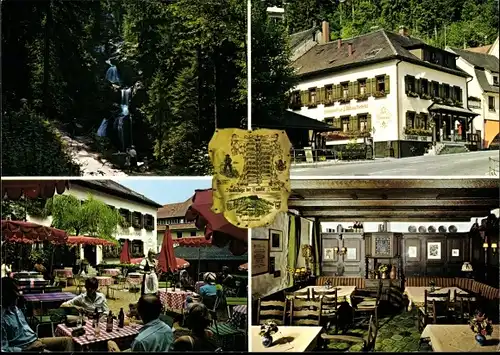 Ak Triberg im Schwarzwald, Landgasthof Zur Lilie, Wasserfall