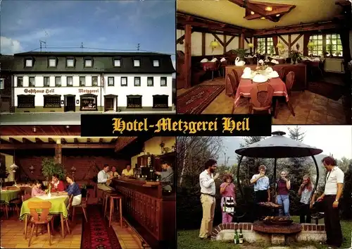 Ak Lösnich an der Mosel, Hotel-Metzgerei Heil