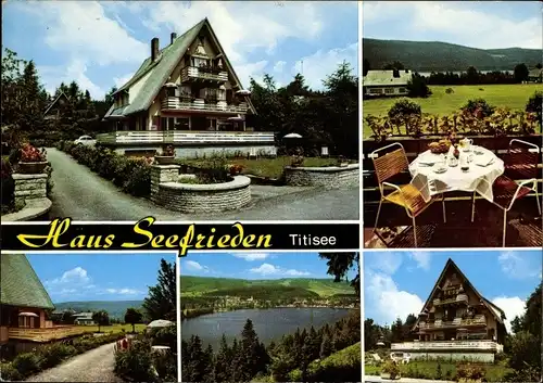 Ak Titisee Neustadt im Breisgau Hochschwarzwald, Haus Seefrieden, Panorama