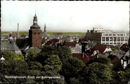 Ak Recklinghausen im Ruhrgebiet, Blick über die Stadt