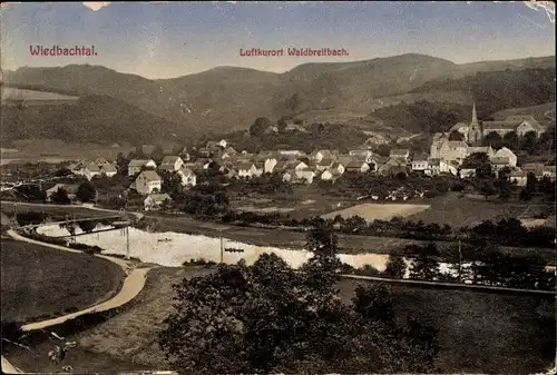 Ak Waldbreitbach in Rheinland Pfalz, Wiedbachtal, Totalansicht