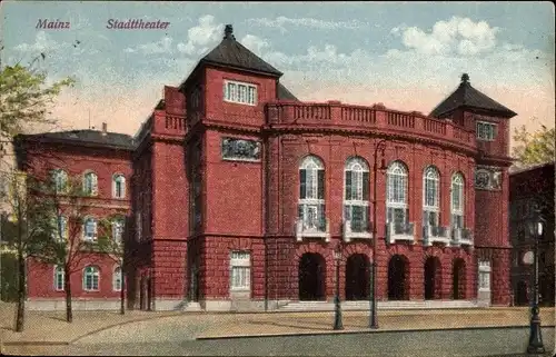 Ak Mainz am Rhein, Stadttheater