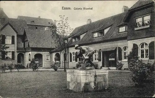 Ak Altenhof Essen Ruhrgebiet, Kolonie Altenhof, Denkmal