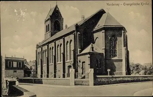 Ak Nordseebad Norderney Ostfriesland, evangelische Kirche