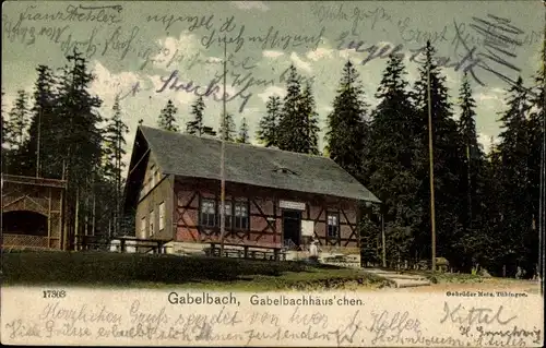 Ak Ilmenau in Thüringen, Gabelbach, Gabelbachhäus'chen