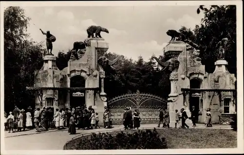 Ak Hamburg Eimsbüttel Stellingen, Carl Hagenbeck's Tierpark, Haupteingang