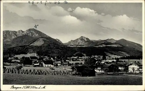 Ak Bergen im Chiemgau Oberbayern, Panorama