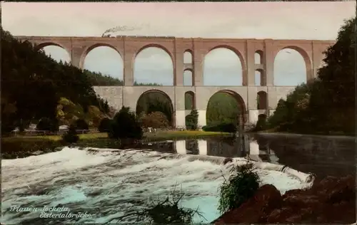 Ak Jocketa Pöhl im Vogtland, Elstertalbrücke, Eisenbahn