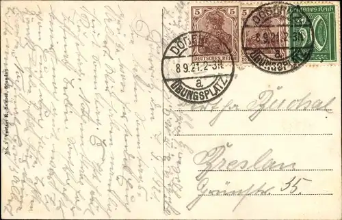 Ak Dallgow Döberitz im Havelland, Barackenlager, Übungsplatz, Wasserturm