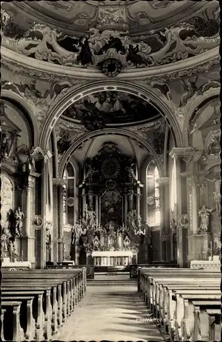 Ak Lermoos in Tirol, Pfarrkirche, Blick zum Altar