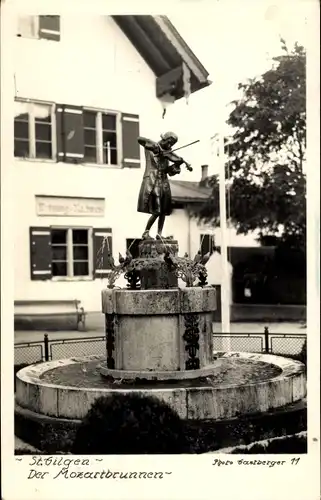 Ak St Gilgen in Salzburg, Mozartbrunnen