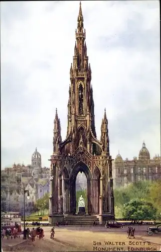Künstler Ak Edinburgh Schottland, Sir Walter Scott's Monument