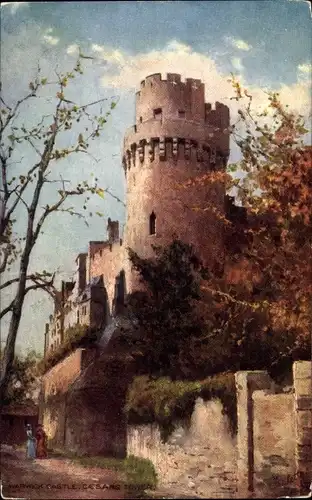 Ak Warwick Warwickshire England, Castle, Caesars Tower
