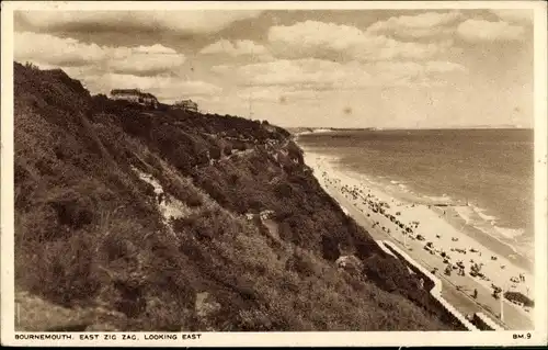 Ak Bournemouth Dorset England, East Zig Zag, Looking East