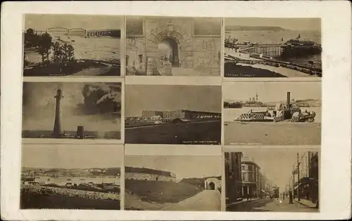 Ak Anthony South West England, Leuchtturm, Tor, Pier, Straßenansicht