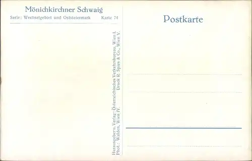 Ak Mönichkirchen in Niederösterreich, Mönichkirchner Schwaig, Winter