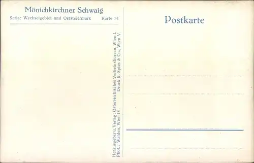 Ak Mönichkirchen in Niederösterreich, Mönichkirchner Schwaig, Winter