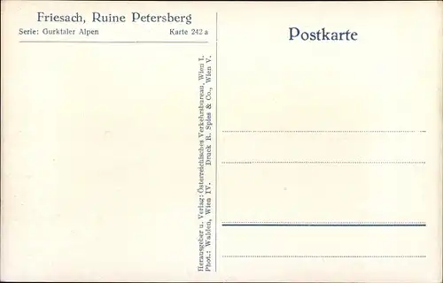 Ak Friesach in Kärnten, Ruine Petersberg