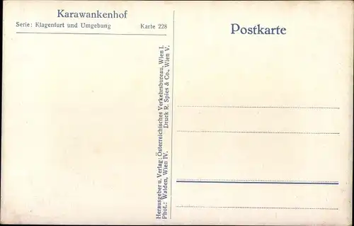 Ak Klagenfurt am Wörthersee Kärnten, Karawankenhof