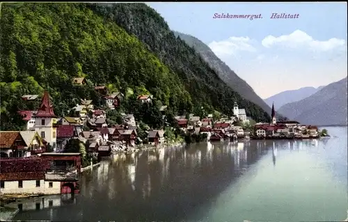 Ak Hallstatt im Salzkammergut Oberösterreich, Gesamtansicht