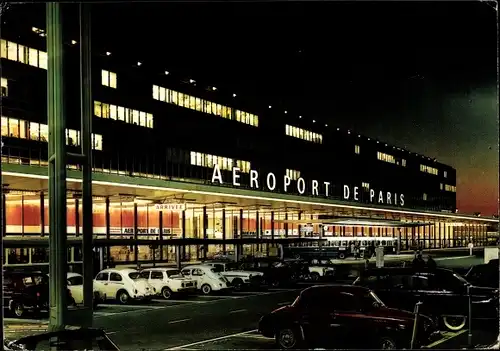 Ak Orly Val de Marne, Aeroport de Paris-Orly, automobiles