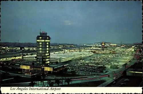 Ak Los Angeles Kalifornien USA, International Airport, Flughafen, Nachtansicht