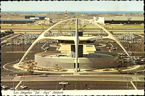 Ak Los Angeles Kalifornien USA, Jet Age Airport, Blick auf den Flughafen