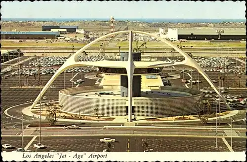 Ak Los Angeles Kalifornien USA, Jet Age Airport, Blick auf den Flughafen