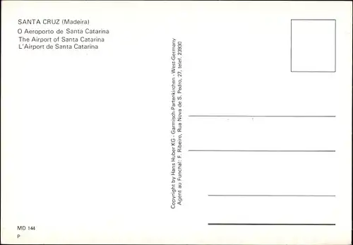 Ak Santa Cruz Insel Madeira Portugal, The Airport of Santa Catarina