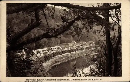 Ak Kyselka Gießhübl Giesshübl Sauerbrunn Region Karlsbad, Gesamtansicht