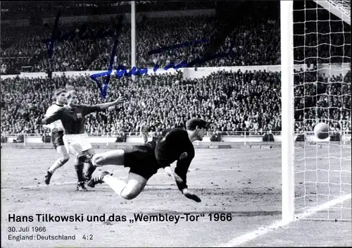 Sammelbild Hans Tilkowski und das Wembley-Tor 1966, England-Deutschland 4:2, 1966