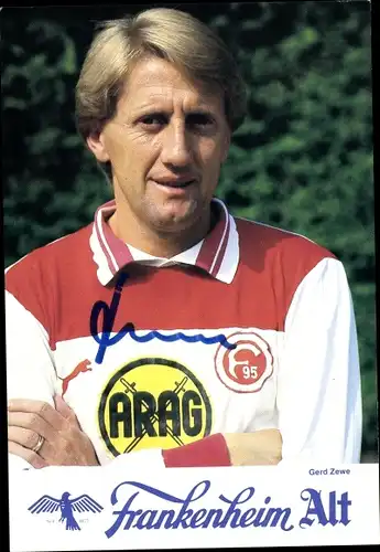 Ak Fußballspieler Gerd Zewe, Fortuna Düsseldorf