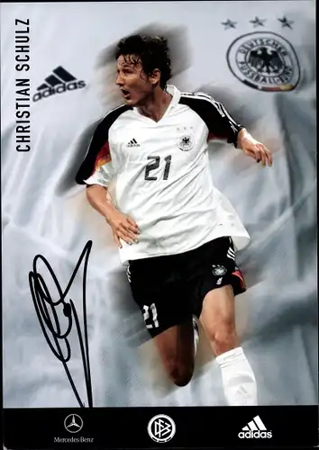 Ak Fußballspieler Christian Schulz, Autogramm, Deutsche Nationalmannschaft