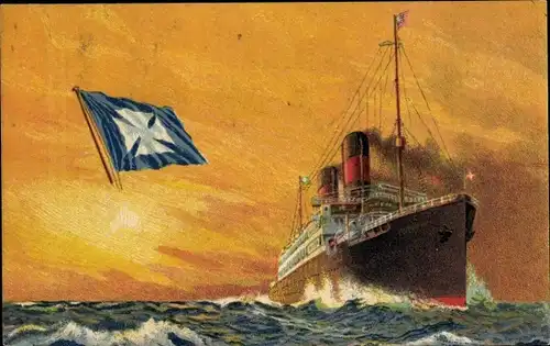 Ak Dampfer, Skandinavien Amerika Linien