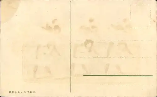 Litho Gut Heil, Mädchen, Schultersprung, Röcke, Bruno Bürger 1879