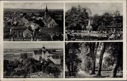 Ak Pretzsch an der Elbe Bad Schmiedeberg, Kurpark, Kursaal, Schloss