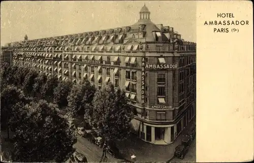 Ak Paris 9e, Hotel Ambassador, 16, Boulevard Haussmann