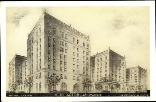 Ak Milwaukee Wisconsin USA, Hotel Astor