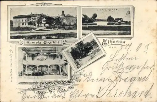 Ak Elbenau Schönebeck an der Elbe, Hamels Gasthof, Liesekuhle