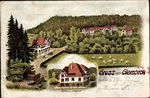 Litho Leonberg im Kreis Böblingen, Kurhaus Glemseck