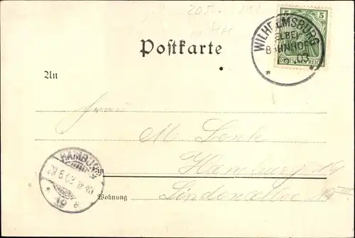 Ak Hamburg Wilhelmsburg, Bahnhof, Gleisseite, Bahnhofshotel, Innenansicht