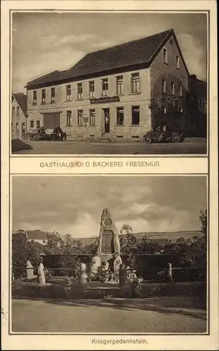 Ak Nieder Wiesen Rheinland Pfalz, Gasthaus und Bäckerei, Kriegerdenkmal