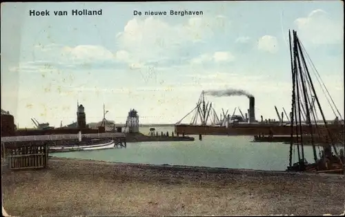 Ak Hoek van Holland Rotterdam Südholland Niederlande, De nieuwe Berghaven