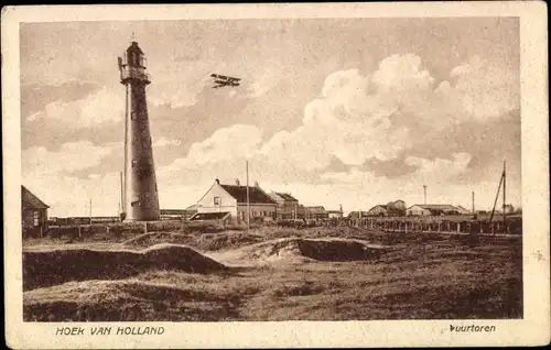 Ak Hoek van Holland Rotterdam Südholland Niederlande, Leuchtturm
