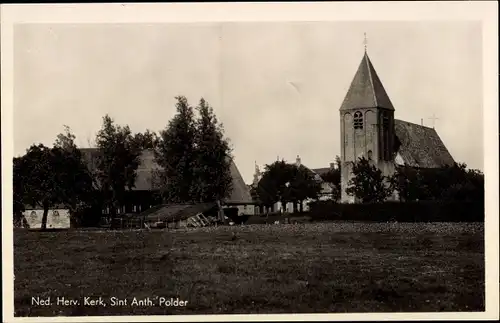 Ak Sint Anth. Polder Zeeland, Ned. Herv. Kerk